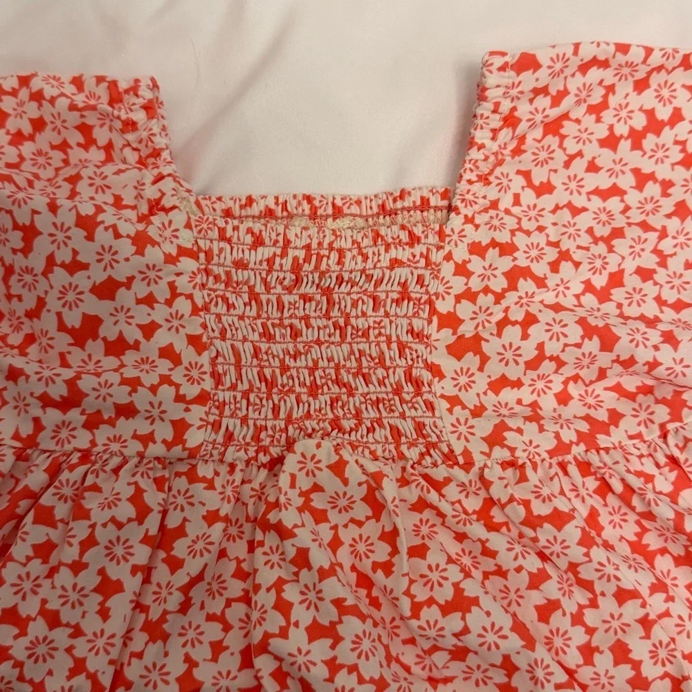 Floral Red and White Tea Collection Dress
